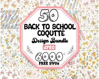 Back to School Seamless Patterns | Printable Backgrounds (Digital Download)