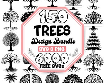 Tree SVG Bundle | Forest, Pine, Silhouette Designs (Digital Download)