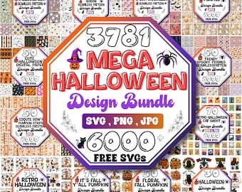 Mega Halloween SVG Bundle: Spooky Silhouettes, Vintage Ghosts (Digital Download)