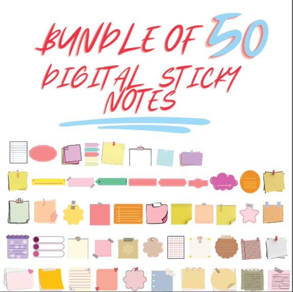 Sticky Notes Digital Print Sticky Notes Digital Design Sticky Notes