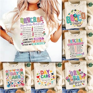 Retro Daycare Shirt Png Bundle |Retro Daycare Teacher Doodles png |Daycare Teacher Stuff Png |Funny Toddler Teacher Design |Daycare Tour Png