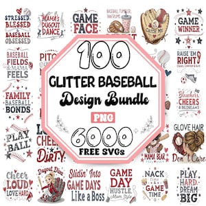 Glitter Baseball Bundle Png Bundle |Baseball Team Png |Sports Png |Game Day Png |Retro Baseball Png |Baseball Mama Png |Glitter Ball Png