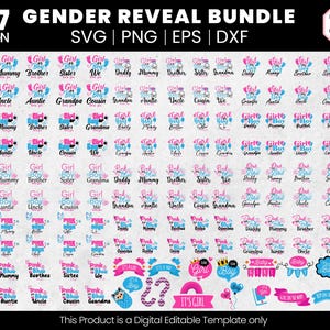 Gender Reveal SVG Bundle: Baby Footprint Designs (Digital Download)