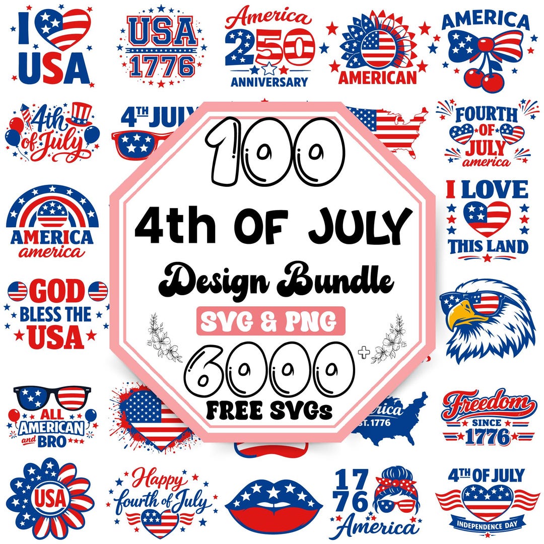 4th of July SVG Bundle |happy Independence Day Svg |american Flag Svg ...