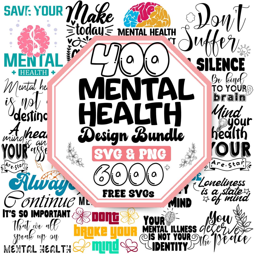 Mental Health Svg Bundle | Self Love Svg | Mental Health Svg | Positive ...