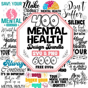 Mental Health Svg | Self Love Svg | Mental Health SVG Bundle | Positive Svg | Motivational Svg | Mental Health Awareness | Inspirational Svg