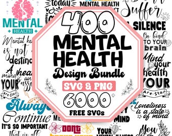 Mental Health Svg Bundle | Self Love Svg | Mental Health Svg | Positive Svg | Motivational Svg | Mental Health Awareness | Inspirational Svg