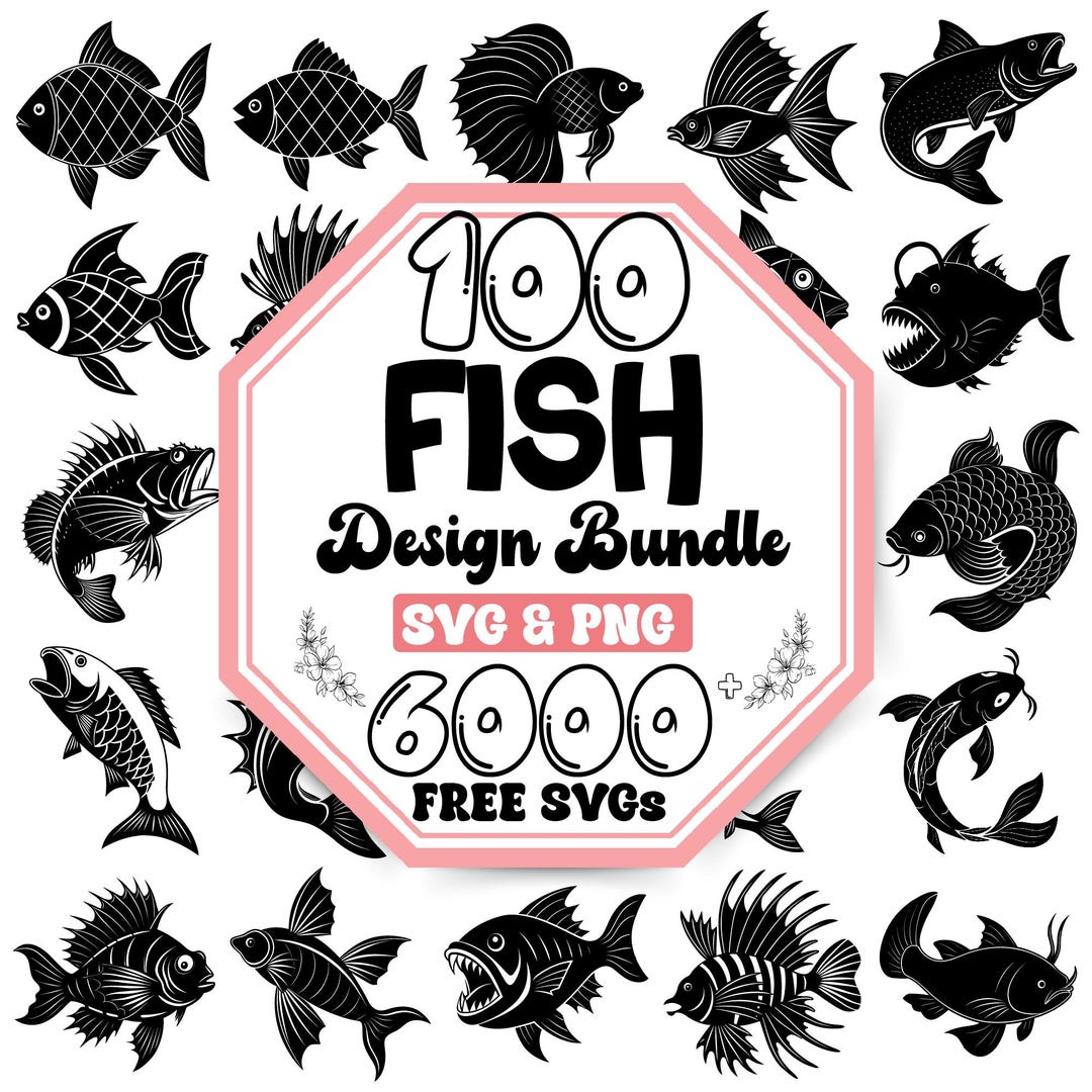 Fish SVG Bundle | 6000+ Ocean & Freshwater Designs (digital Download ...