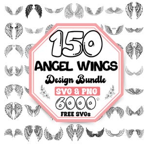 Angel Wings Svg Bundle | Angel Wings Png | Angel Wings Clip Art | Wings Cut File For Silhouette | Angel Wings Bundle | Wings Svg Png