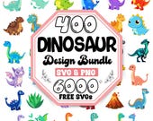 Dinosaur SVG Bundle | Nursery Art, T-Rex, Stegosaurus (Digital Download)