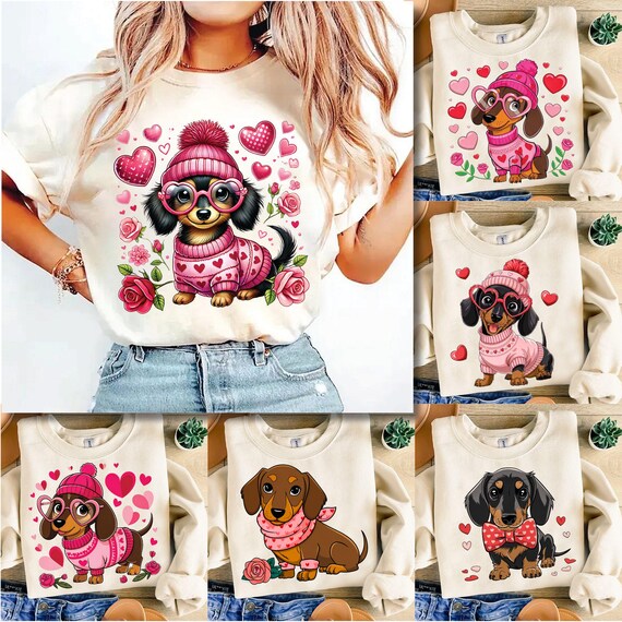 バレンタインのかわいい犬のPNGバンドル | かわいい犬のPNG