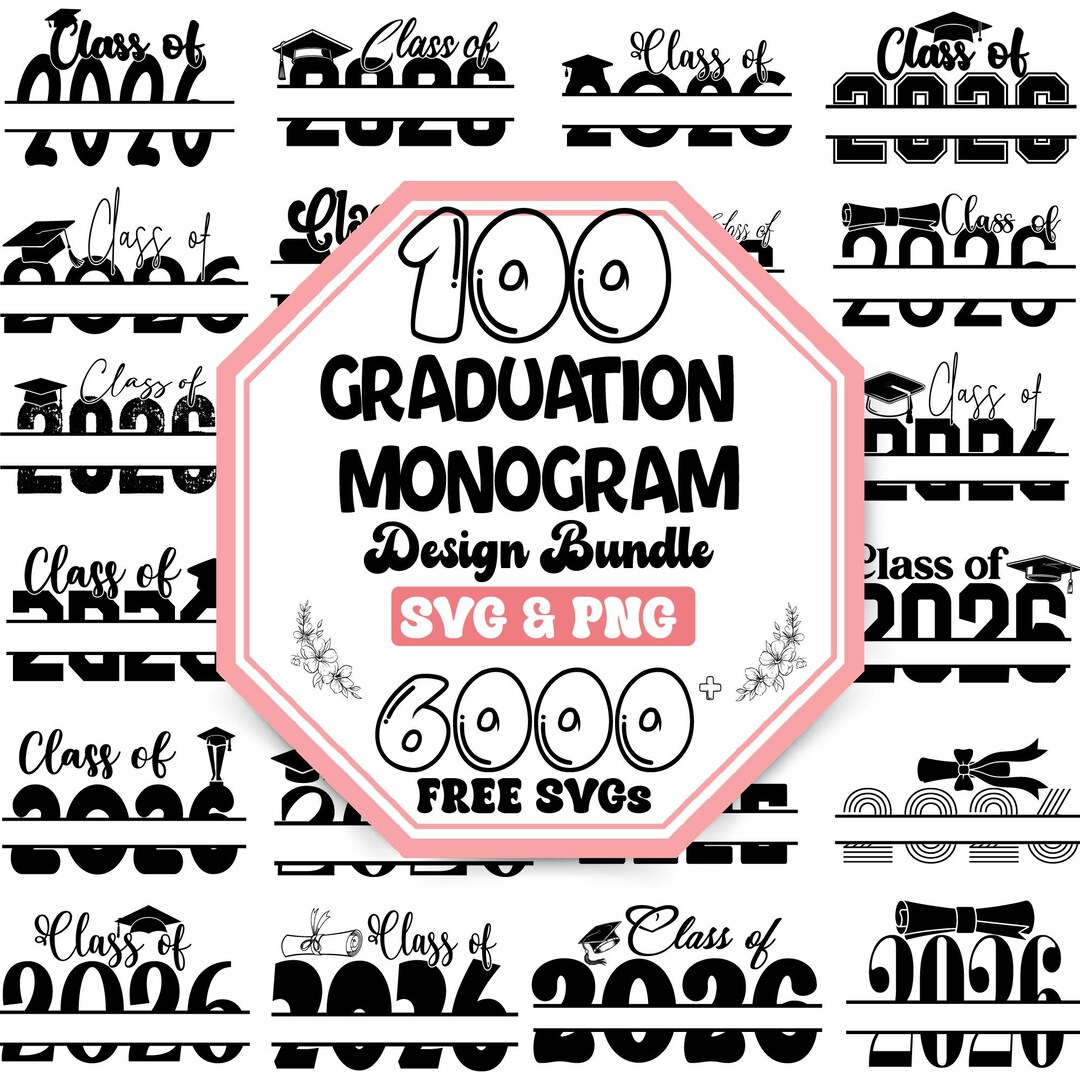 Graduation Monogram Svg Bundle |senior Svg |senior Class Svg |name ...