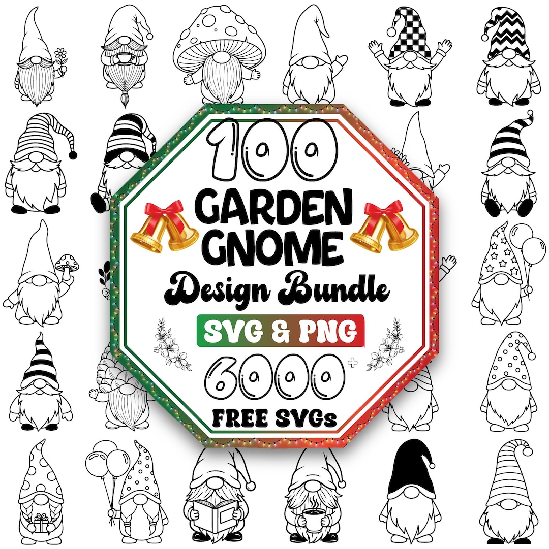 Garden Gnome Svg Bundle |gnome Silhouette Svg |garden Gnome Gift Svg ...
