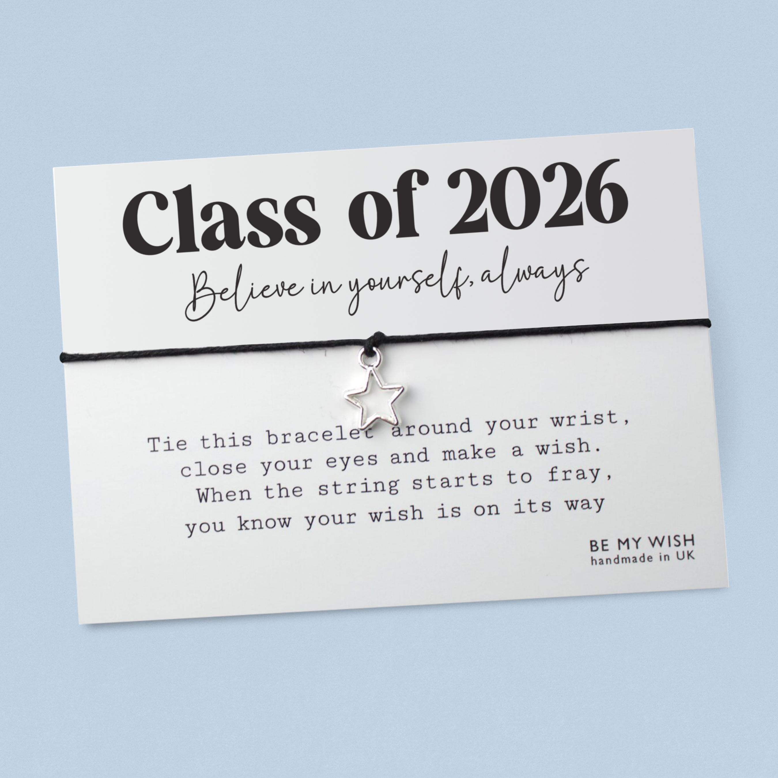 Class of 2026 Wish Bracelet, Star Charm, Leavers Gift, PTA 2026 Gift ...