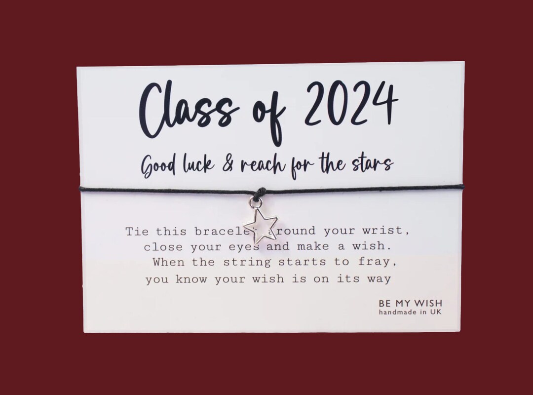 BULK Class of 2025 School Leavers Gift, Wish Bracelet, Personalised ...