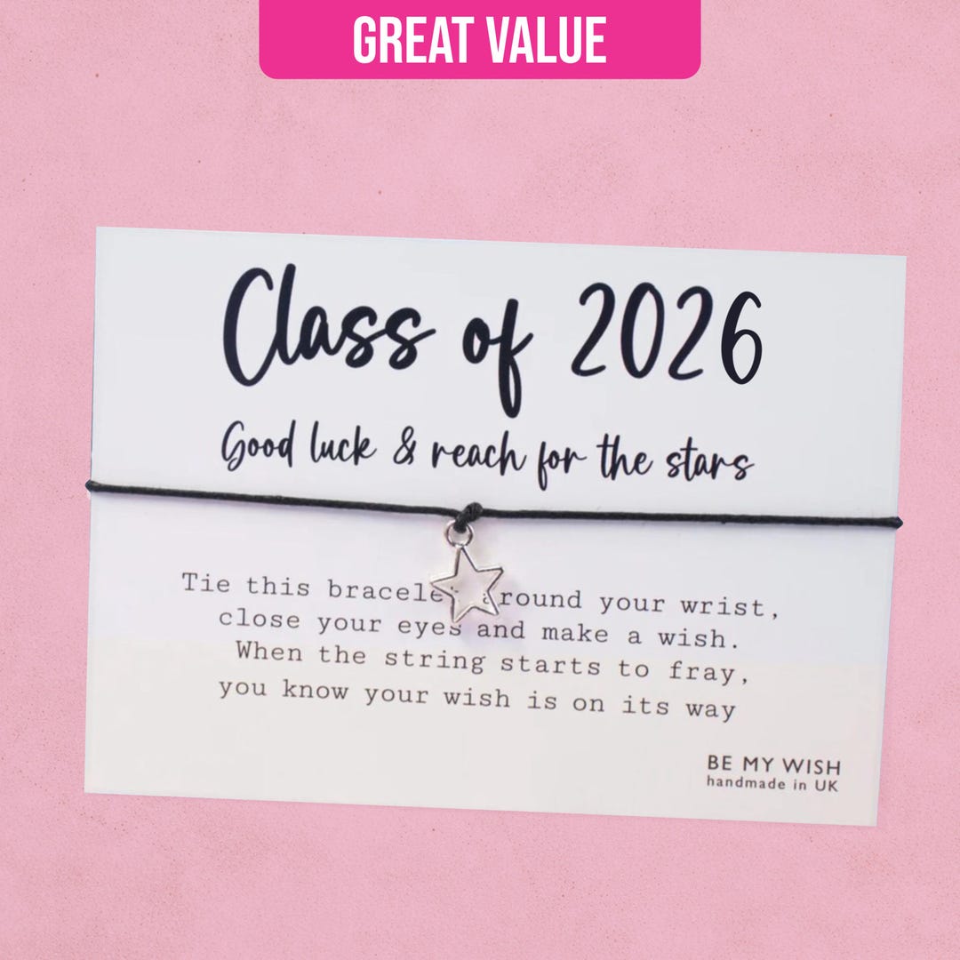 Class of 2026 Wish Bracelet, Star Charm, Leavers Gift - Etsy UK