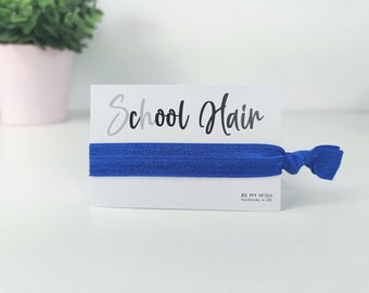 School Hair Elastic Tie, Back to School Hair, Cool school hair tie, School Hair, Blue hair tie, School hair, School PTA BULK, Wholesale item