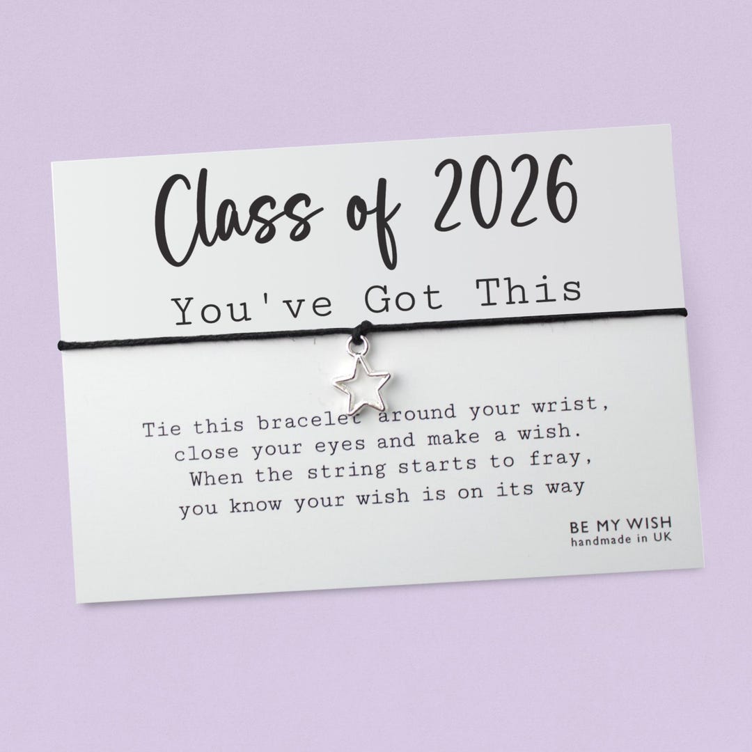 Class of 2026 Wish Bracelet, Star Charm, Leavers Gift, PTA 2026 Gift ...