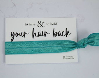 Elastic hair tie, Jade wrist band, bride tribe elastic, hen party favours, hen, bachelorette party, hair accessories, hen party bags