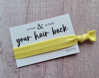 Elastic hair tie, Lemon wrist band, bride tribe elastic, hen party favours, hen, bachelorette party, hair accessories, hen party bags