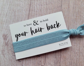 Elastic hair tie, Pale Blue, wrist band, bride tribe elastic, hen party favours, hen, bachelorette party, hair, hen party bags hair ties