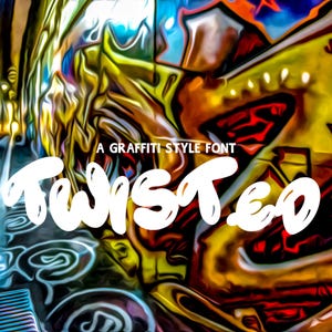 TWISTED Graffiti Font "TTF, WOFF, WOFF2, formati inclusi" Font per Cricut, Font Cricut, Font Procreate, Font di branding, Font di strada