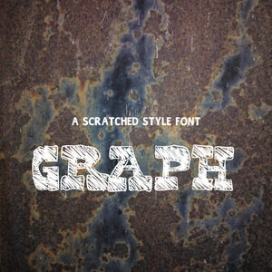Font GRAPH Scratched "ttf, WOFF, WOFF2, otf, formati inclusi" Font per Cricut, Canva Font, Procreate Font, Font per uso commerciale