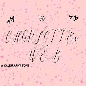 Fuente caligráfica Charlotte's Web, fuente Canva, fuente Circuit, fuente Procreate, fuente de marca, uso comercial, SVG, OTF, Woff, PS, Woff2, ttf