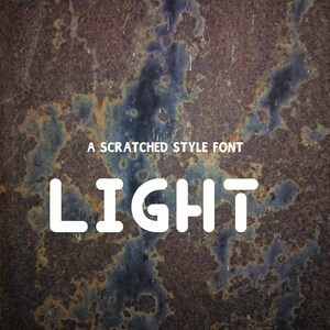 Font LIGHT Scratched "ttf, WOFF, WOFF2, otf, formati inclusi" Font per Cricut, Canva Font, Procreate Font, Font per uso commerciale
