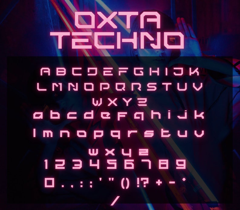 10 Cyberpunk Fonts Bundle Canva Fonts, Cricut Fonts, Procreate Fonts