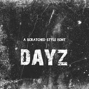 DAYZ police de caractères « ttf, WOFF, WOFF2, otf, formats inclus » pour Cricut, police Canva, police Procreate, police à usage commercial