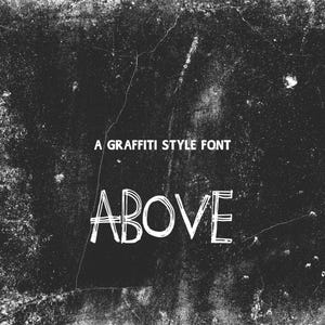 Font SOPRA graffiato "ttf, WOFF, WOFF2, otf, formati inclusi" Font per Cricut, Font Cricut, Font Procreate, Font per uso commerciale