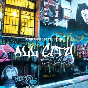 All CITY Graffiti Font &quot;TTF, WOFF, WOFF2, Formats Included&quot; Font for Cricut, Cricut Font, Procreate Font, Branding Font, Street Font