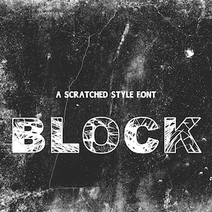 BLOCK Font graffiato "ttf, WOFF, WOFF2, otf, formati inclusi" Font per Cricut, Font Cricut, Font Procreate, Font per uso commerciale