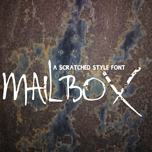 MAILBOX Font graffiato "ttf, WOFF, WOFF2, otf, formati inclusi" Font per Cricut, Font Cricut, Font Procreate, Font per uso commerciale