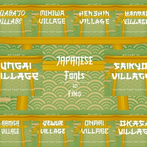 10 polices japonaises Bundle Canva Fonts, Cricut Fonts, Procreate Fonts, Branding Fonts, Utilisation commerciale