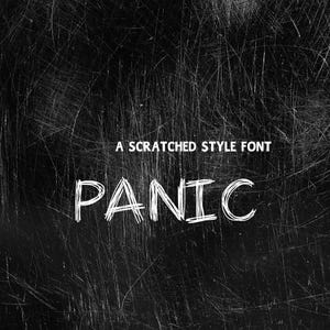 Font graffiato PANIC "ttf, WOFF, WOFF2, otf, formati inclusi" Font per Cricut, Canva Font, Procreate Font, Font per uso commerciale