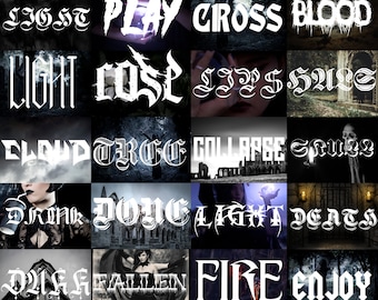 35+ Gothic Fonts &quot;TTF, WOFF, WOFF2, PS, Formats Included&quot; Fonts for Cricut, Cricut Fonts, Procreate Fonts, Commercial Use Font