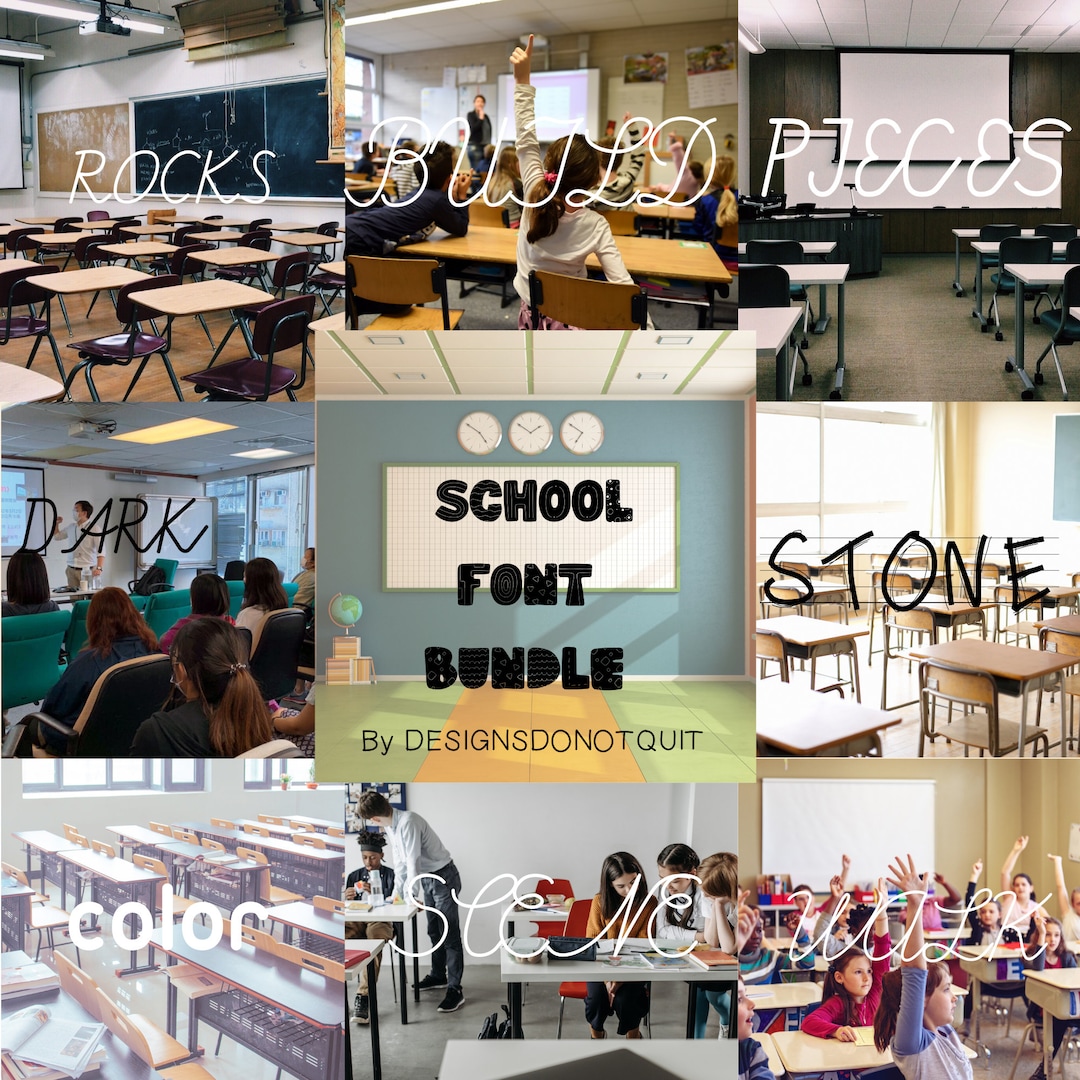 9 School Fonts "otf,ttf,woff, Formats Included" Fonts for Cricut ...