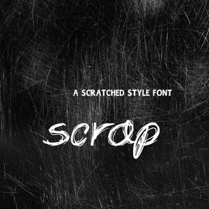 SCRAP Scratched Font "ttf, WOFF, WOFF2, otf, formati inclusi" Font per Cricut, Canva Font, Procreate Font, Font per uso commerciale