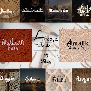 10 Arabic Fonts Bundle Canva Fonts, Cricut Fonts, Procreate Fonts, Branding Fonts, Commercial Use