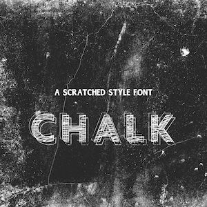 CHALK Scratched Font "ttf, WOFF, WOFF2, otf, formati inclusi" Font per Cricut, Font Cricut, Font Procreate, Font per uso commerciale