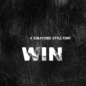 WIN Scratched Font "ttf, WOFF, WOFF2, otf, formati inclusi" Font per Cricut, Canva Font, Procreate Font, Font per uso commerciale
