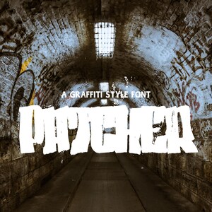 PATCHER Graffiti Font &quot;TTF, WOFF, WOFF2, Formats Included&quot; Font for Cricut, Cricut Font, Procreate Font, Branding Font, Street Font