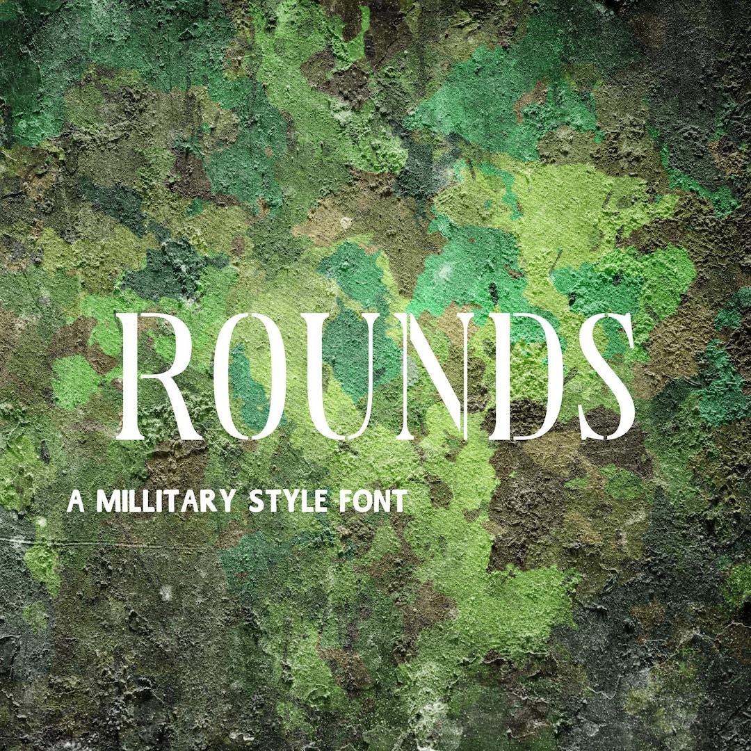 ROUNDS Military Fonts Bundle Canva Fonts, Cricut Fonts, Procreate Fonts ...