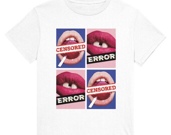 T-shirt girocollo unisex pesante censurata
