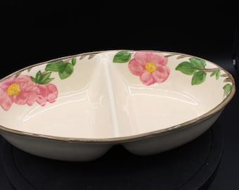 Vintage Franciscan Desert Rose Oval Divided Serving Dish Made in England