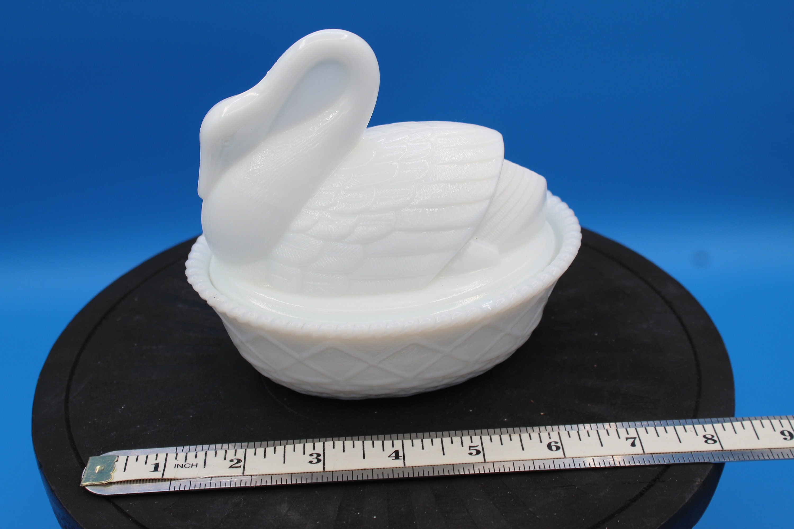 Vintage Westmoreland Milk Glass Closed Neck Swan on Nest *rare* - Etsy