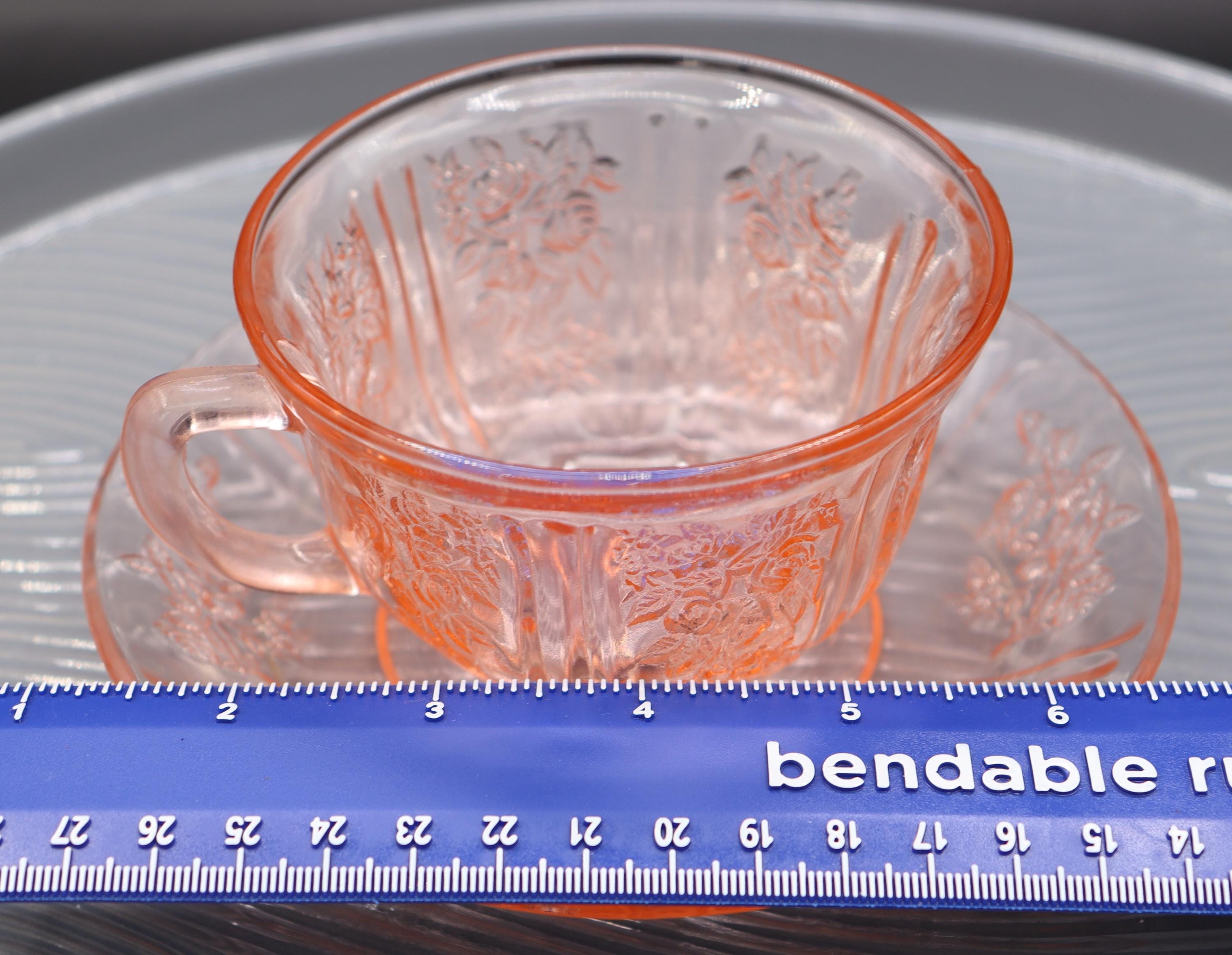 ヴィンテージ フェデラル シャロン ピンク デプレッション グラス