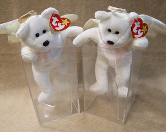 Vintage TY Original Beanie Baby Halo Bear with Showcase Box Style #4208 Choice of Halo Color